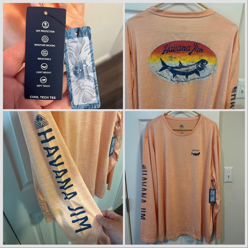 NWT Havana Jim Men’s Long Sleeve UPF Shirt. NEVER WORN - Picture 2 of 7